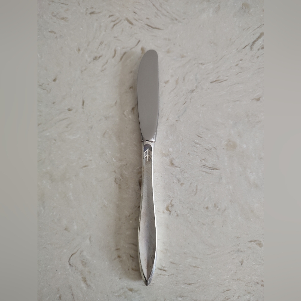 Gorham Gossamer Sterling Silver Butter Spreader Hollow Handle 7" Vintage